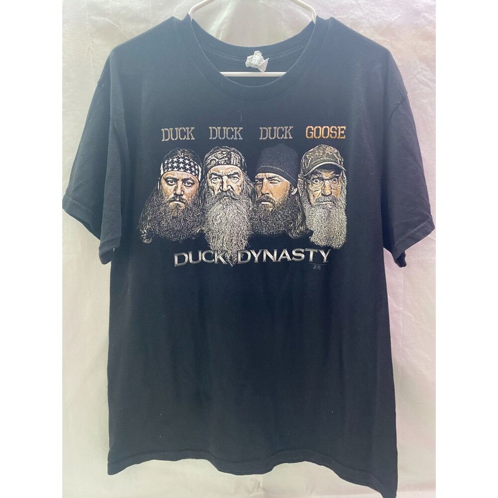 Alstyle Duck Dynasty Men's Size L Black Tee-Shirt 100% Cotton